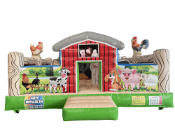 My Farm 'Dry' Bouncy House Combo with Slide
