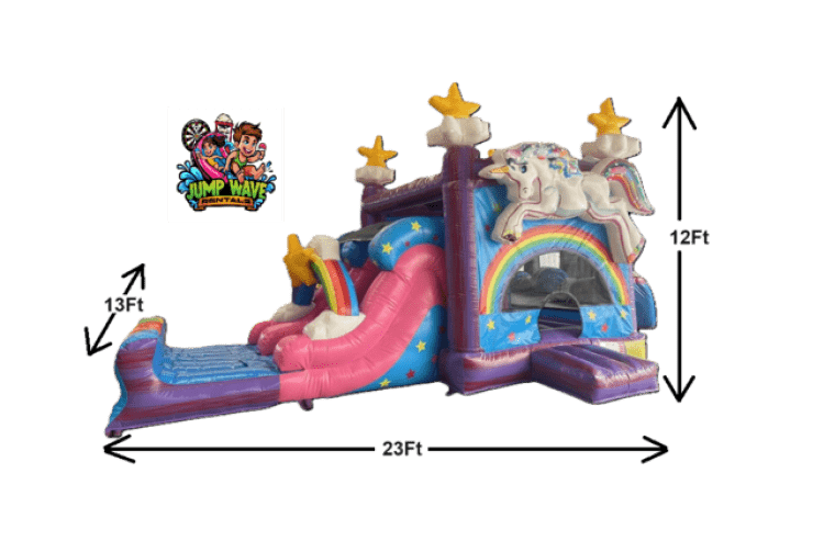 12Ft Magical Unicorn Dual Lane Combo Slide (Wet or Dry) 12Ft Magical Unicorn Dual Lane Combo Slide (Wet or Dry)