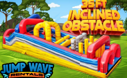 35' Inclined Obstacle Course with Dual Lane Slide